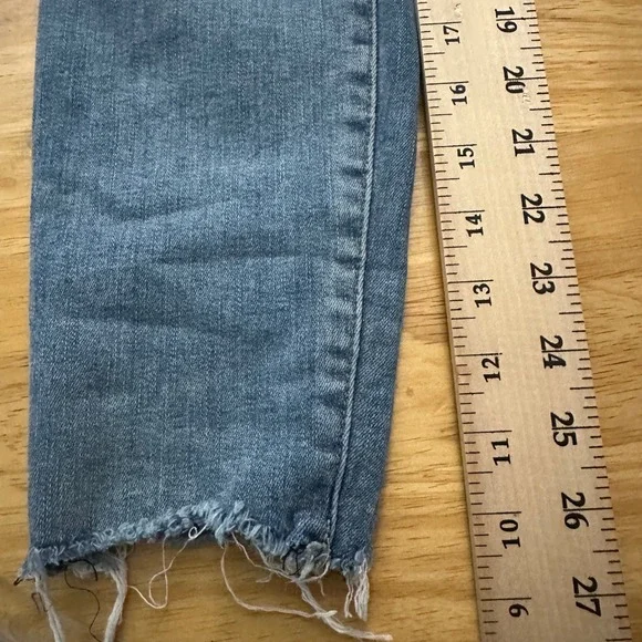 Lucky‎ Brand Ava Mid Rise Super Skinny Jeans Distressed Frayed Ankle Size 2 - Picture 10 of 12